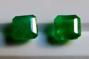 Esmeralda NATURALES limpia a lupa cuadradas @ 4,5 x 4,8 mm 0.5 cts - Imagen 1 de 6