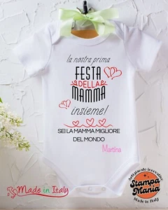 Baby Body zum Muttertag personalisiert mit Wunschnamen - Bild 1 von 1