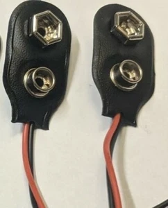 2pcs - 9V (9 Volt) Battery Snap Clip Connector - with 6 inch leads - Mr Circuit - Picture 1 of 1