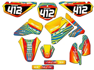 2005-2023 RM 85 TIGRE Yellow Senge Graphics Kit Compatible with Suzuki - Picture 1 of 10