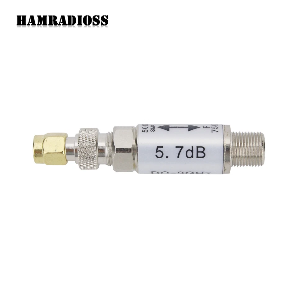 0 - 3GHz SMA Male to F Female Connector 50 - 75ohm Impedance Converter Accessory - Image 1 of 4