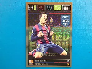 Panini Adrenalyn XL Fifa 365 Card Limited Edition Luis Suarez Barcelona - Imagen 1 de 1