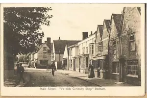POSTAL ANIMADA LOCAL MAIN STREET &YE OLDE CURIOSITY SHOP DEDHAM C1907 - Imagen 1 de 2