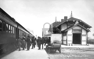 Railroad Train Station Vandalia Depot Marshall Illinois IL - 8.5x11 Print - Picture 1 of 2