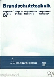 Fire Truck Brochure - Magirus Deutz - Product Line Overview - 1981 (DB181) - Foto 1 di 1
