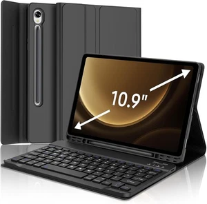 Keyboard Case for Samsung Galaxy Tab S10 FE/S9 FE S9 10.9-inch Black  - Picture 1 of 8