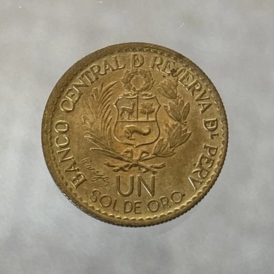Moneda 400 aniversario Lima Perú 1965 1 Sol LATÓN envío gratuito.Z604 Foto 1 de 2