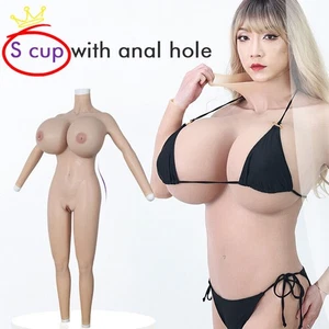 KnowU S Cup Silicone Breast Full Bodysuit Fake Boobs With Anal Hole Crossdresser - Picture 1 of 17