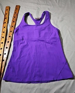 Athleta Shirt Womens XL Purple Tank Top Running Racerback Gym Yoga Stretch Logo - Picture 1 of 13