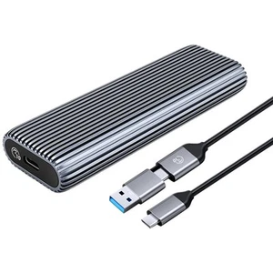 M.2 NVMe SSD-Gehäuse, Werkzeugloses 10-Gbit/S-Aluminiumgehäuse, Unterstützt4037 - Afbeelding 1 van 8