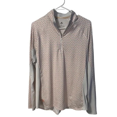 Adidas AEROREADY Golf Pullover Manga Larga Estampado Geométrico Top Foto 1 de 4