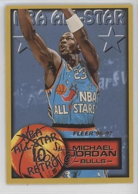 1996-97 Fleer European Edition NBA All-Star Retro Michael Jordan #312 HOF - Image 1 of 3