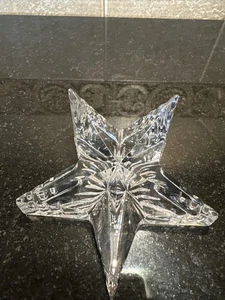 Retired 4" Waterford Crystal Angled Paperweight standing Texas Star, signed MINT - Picture 1 of 3