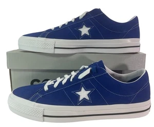 Converse One Star Pro Ox Low Top White Suede CONVERSE BLUE A07898C Men's Size 13 - Picture 1 of 7