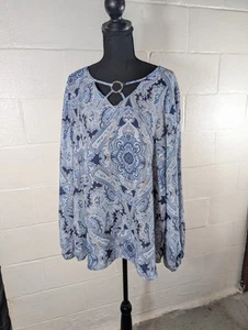 Est 1946 Women's 18/20 Blouse Tunic Lightweight Embellished Neckline - Picture 1 of 10
