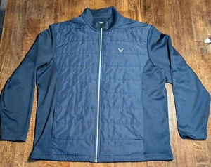 Callaway Men's Golf Hybrid Performance Puffer Jacket Navy Size XL Waterproof - Picture 1 of 7