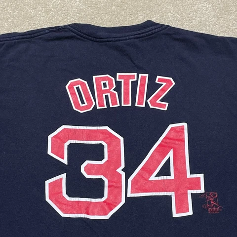 David Ortiz Boston Red Sox T Shirt Adult Small Blue MLB Baseball 34 Big Papi Cover
