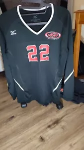 Mizuno Heat Volleyball Shirt LG Blokecore Athleasure Fit Stretch Performance - Picture 1 of 11