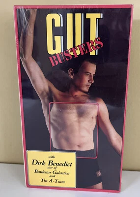 SEALED Gut Busters with Dirk Benedict VHS 90’ Exercise Workout a-team Battlestar - Image 1 of 4