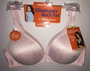 Warner's Wirefree Bra With Bump Lift Back Smoothing Padded Plunge Contour 1375