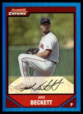 2007 Bowman Chrome Blue Refractor Josh Beckett 045/150 Boston Red Sox #46