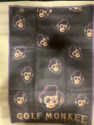 NEW Golf Monkee Golf Towel With Bag Clip
