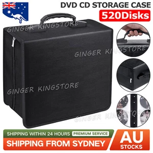 520 Disc CD DVD Case Wallet Storage Holder Album Folder Organizer Carry Bag Box - Picture 1 of 9