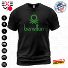 Benetton Racing Logo Men's Black T-Shirt Size S-5XL