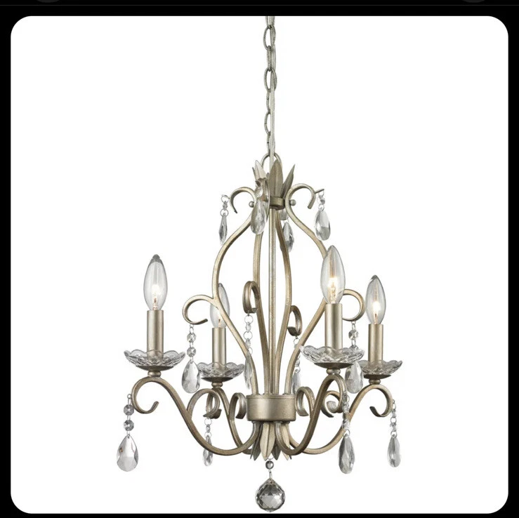 Lámpara de araña princesa Z-Lite 424AS de plata antigua Foto 1 de 1