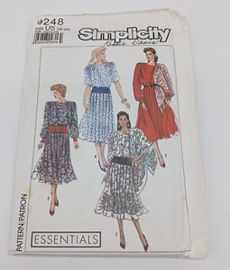 Bufanda de vestir vintage con patrón de simplicidad 9248 Misses Petite talla 16-24 sin cortar FF - Imagen 1 de 5