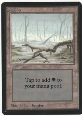 Beta MTG  Swamp B Magic NM - Image 1 of 2