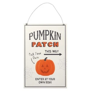 30cm Pumpkin Patch Hanging Sign - Picture 1 of 3