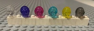 Lot of 6 Lego C-3PO Prototype Minifigure Heads Trans Colors Authentic rare - Picture 1 of 2