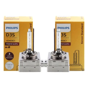 2PCS NEW OEM XENON HEADLIGHT BULBS SET D3S 6000K 42403 42302 66340 66340HBI HID - Picture 1 of 5