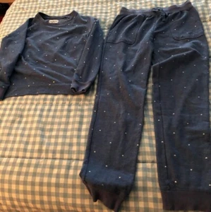 Girls Osh Kosh B gosh Two Piece Sweatshirt and Pants Size 12 Blue with hearts - Picture 1 of 9