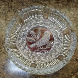 Cenere pesante vintage Hofbauer Byrdes rosso/cristallo trasparente, uccellino rosso - Foto 1 di 4