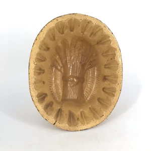 Yellowware Lebensmittel Form Weizen Garbe Keramik Butter Eis Gelee Antik Wie Ist - Bild 1 von 16