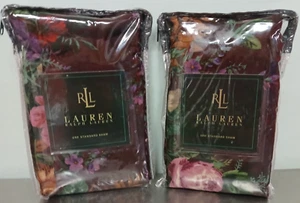 Ralph Lauren NOS Pair of Standard Pillow Shams Brittany-100% Cotton-Rare to See! - Picture 1 of 12