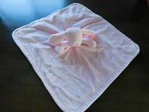 Blankets and Beyond Pink Bunny Rabbit Security Blanket 17" Fleece and Minky - Picture 1 of 3