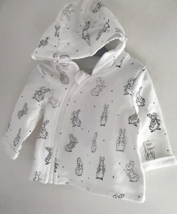 Chaqueta con Capucha Peter Rabbit Algodón Cierre con Cremallera Crema ~ Hasta 1 Mes ~ 10 Lbs - Imagen 1 de 4