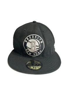 NBA Brooklyn New York Nets New Era 59Fifty Fitted Hat Cap Rhinestone Size 7 5/8 - Picture 1 of 10