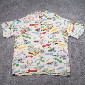 Vintage Reyn Spooner Hawaiian Shirt Mens XL 100% Rayon Surf Mermaids Aloha - Picture 1 of 14