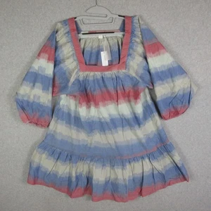 Vestido Outerknown Miro Para Mujer Pequeño Rojo Blanco Azul Rayas Boho Playa Informal - Imagen 1 de 8