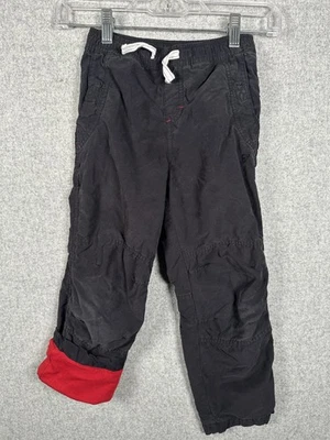 Pantalones de invierno Eddie Bauer talla 5/6 forrados negros con forro rojo más gruesos Foto 1 de 4