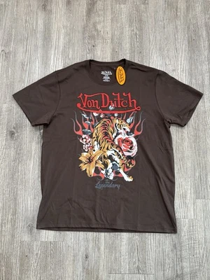 CAMISETA DE HOLANDESA CON LOGO BORDADO ROSA TIGRE MARRÓN TALLA XL NUEVA CON ETIQUETAS Foto 1 de 2