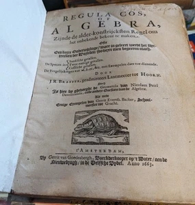 J R BRASSER / Regula cos of algebra zijnde de alder-konstrijcksten regel om 1st - Picture 1 of 6