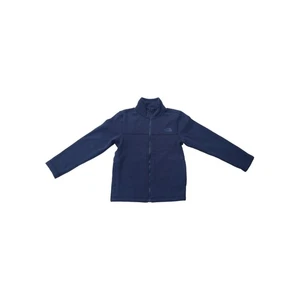 Boys North Face Shirt Size 7 8 Small Fleece Navy Blue Zip Up Long Sleeve - Picture 1 of 8