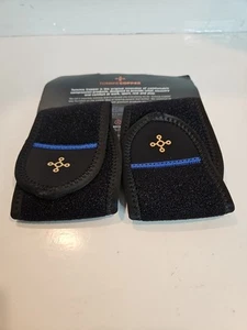 TOMMIE COPPER Unisex Black 2 Pack Compression Wrist Wraps With Thumb Holes - Picture 1 of 5