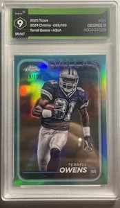 2024 Topps Chrome - Terrell Owens #54 Aqua Refractor /199 Dallas Cowboys HOF - Picture 1 of 7