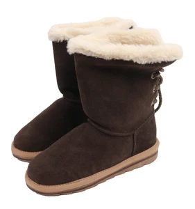 MUK LUKS Women's Water Repellent Suede Fur Boots Brown Size 6 - Picture 1 of 6